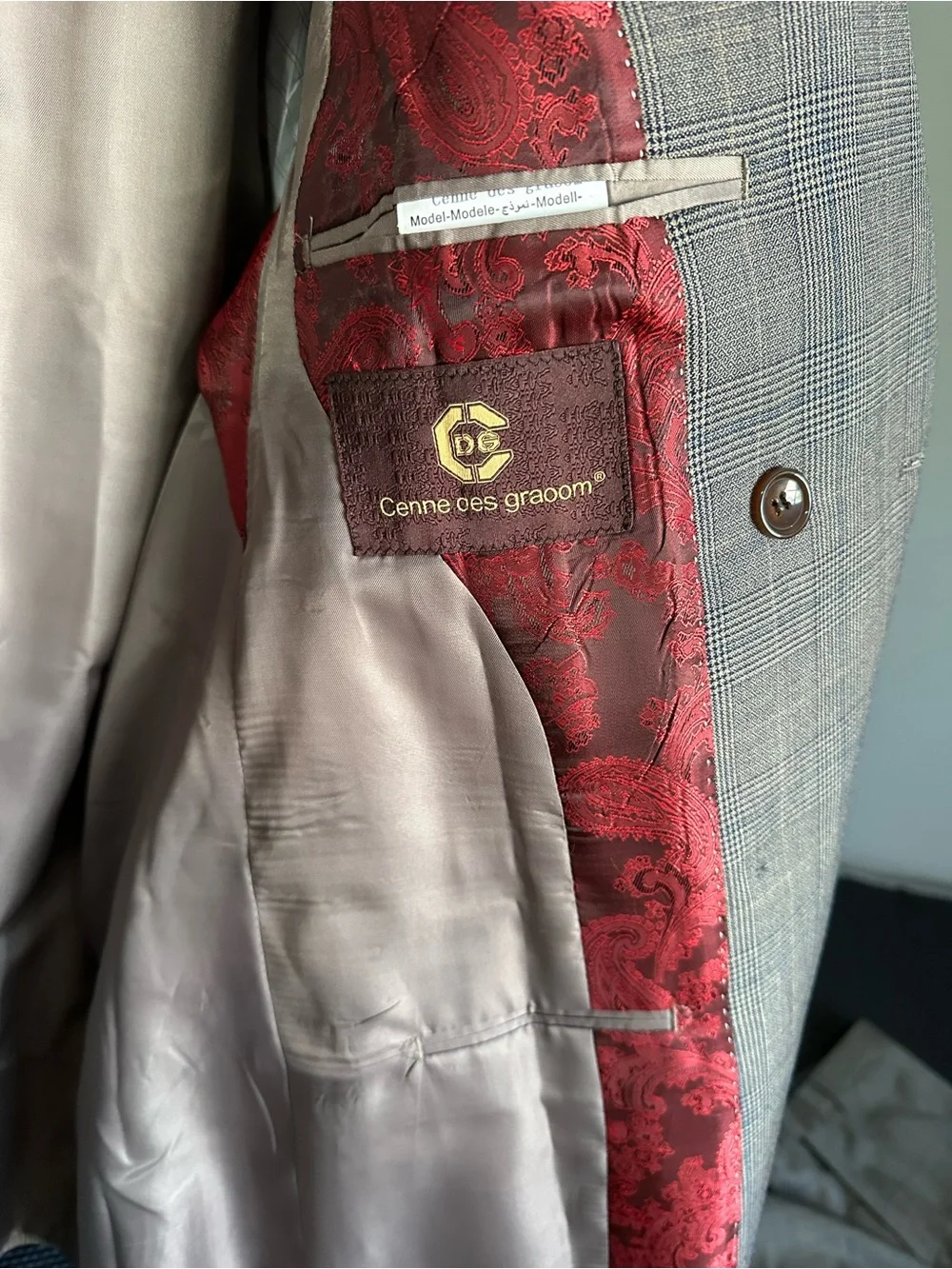 Cenne des graoom Men’s slim fit suit